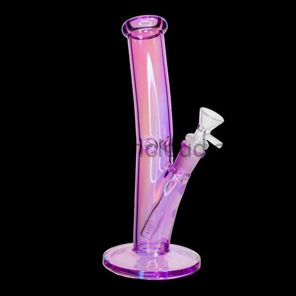 🌈 Curve Tube Water Pipe – 10 Inch | Colored Glass Bent Neck Bong