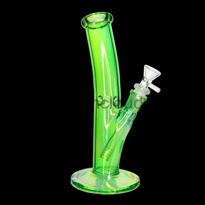 🌈 Curve Tube Water Pipe – 10 Inch | Colored Glass Bent Neck Bong