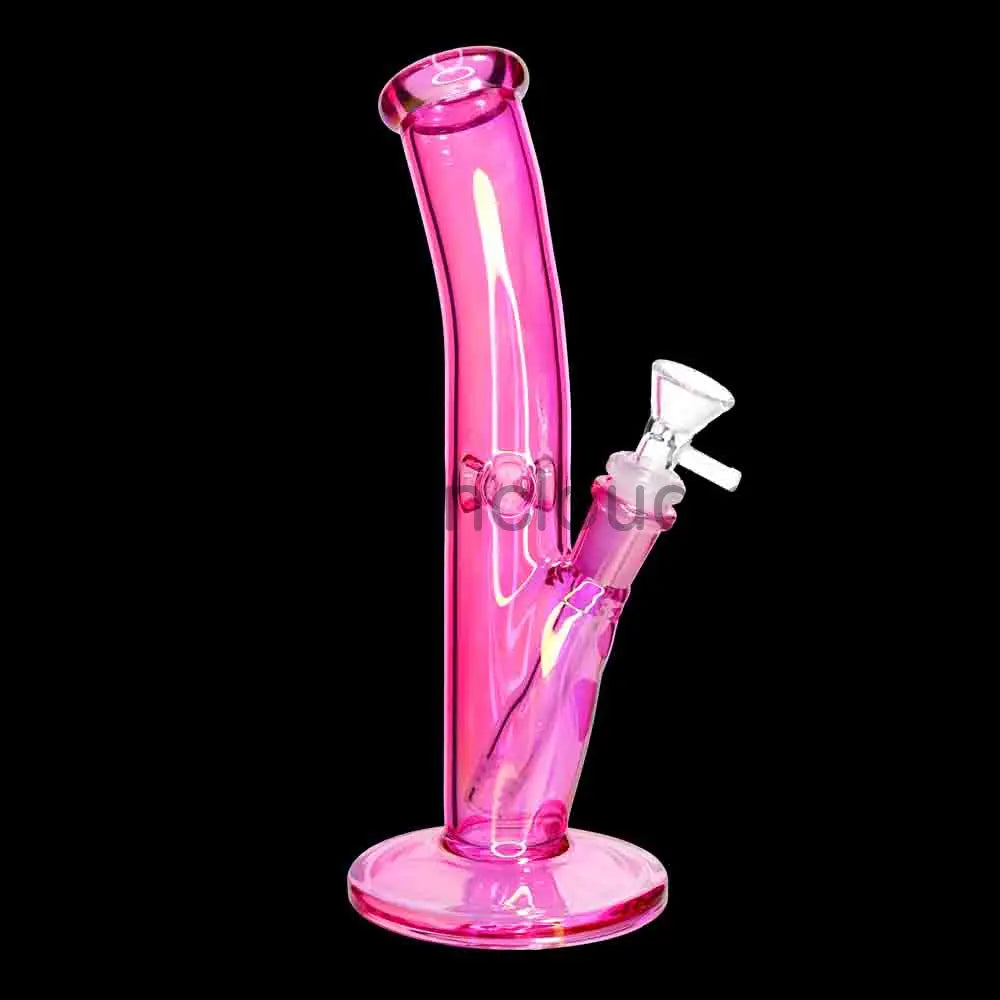 🌈 Curve Tube Water Pipe – 10 Inch | Colored Glass Bent Neck Bong