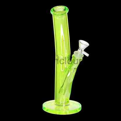 🌈 Curve Tube Water Pipe – 10 Inch | Colored Glass Bent Neck Bong