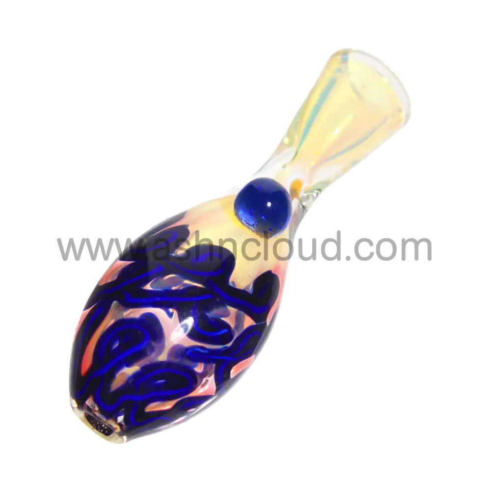 Curvy Glass Swirl Fancy Chillum