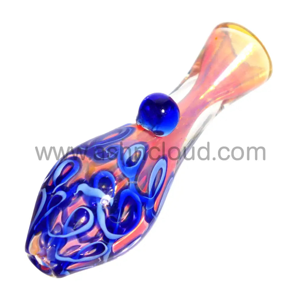 Curvy Glass Swirl Fancy Chillum