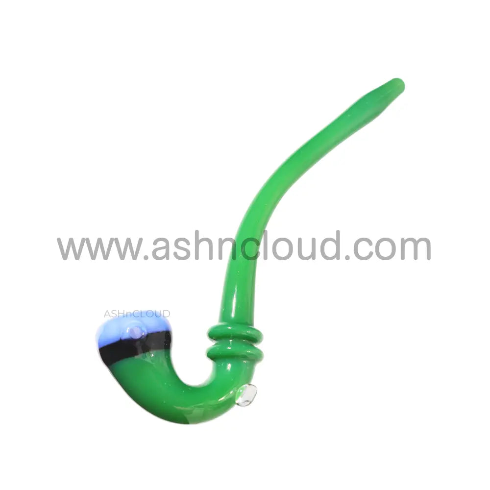 Curvy Multicolor Glass Sherlock Pipe