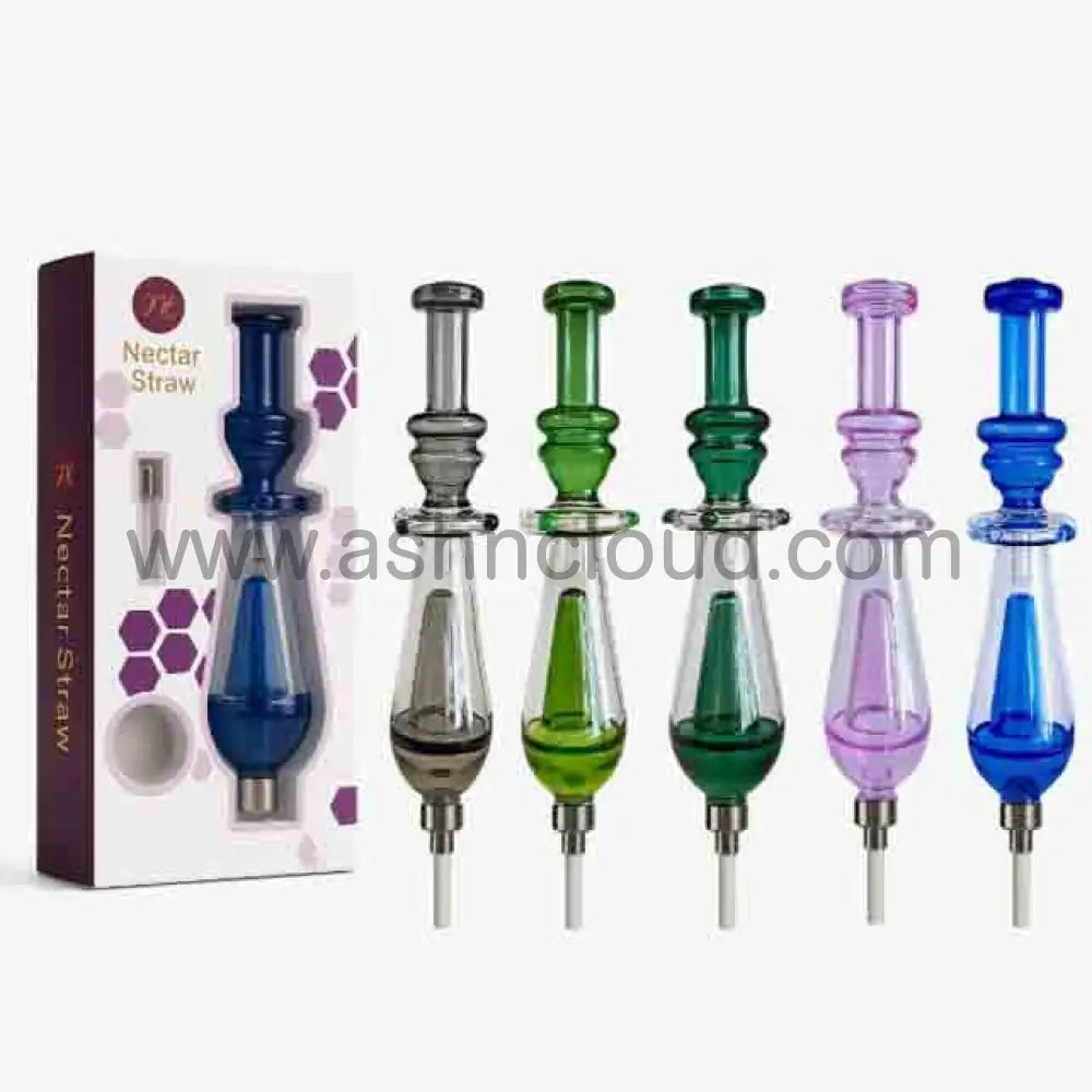 Deluxe Nectar Collector – 7 Inch Borosilicate Glass Dab Straw with Box Display