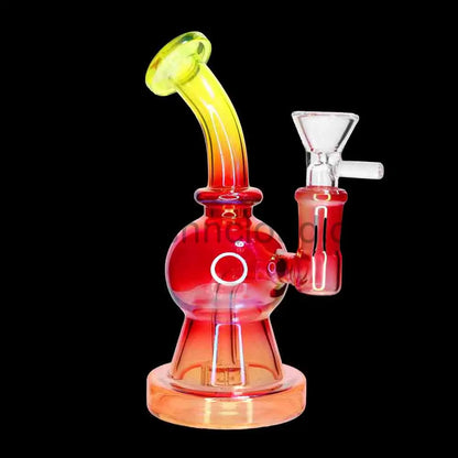 🌈 Diffused Chamber Water Pipe – 7 Inch | Colored Glass Compact Bong