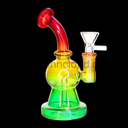 🌈 Diffused Chamber Water Pipe – 7 Inch | Colored Glass Compact Bong