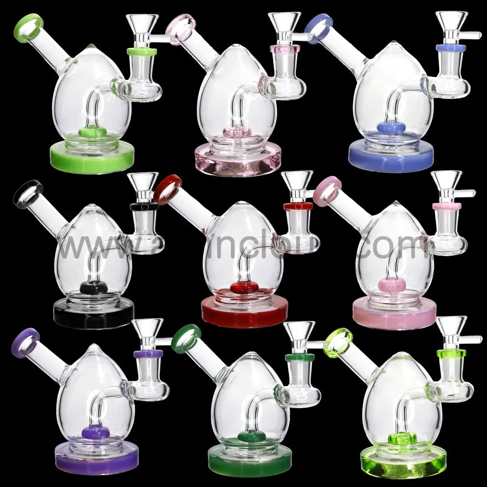 Egg Shape Mini Water Pipe – Compact 7’’ Assorted Color Accents | Wholesale