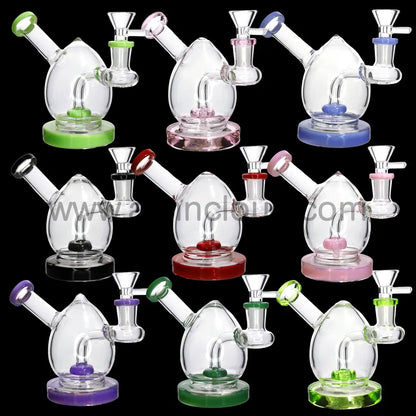 Egg Shape Mini Water Pipe – Compact 7’’ Assorted Color Accents | Wholesale