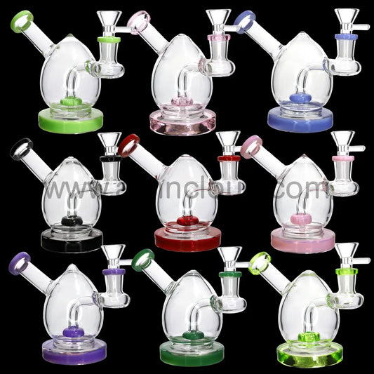 Egg Shape Mini Water Pipe – Compact 7’’ Assorted Color Accents | Wholesale