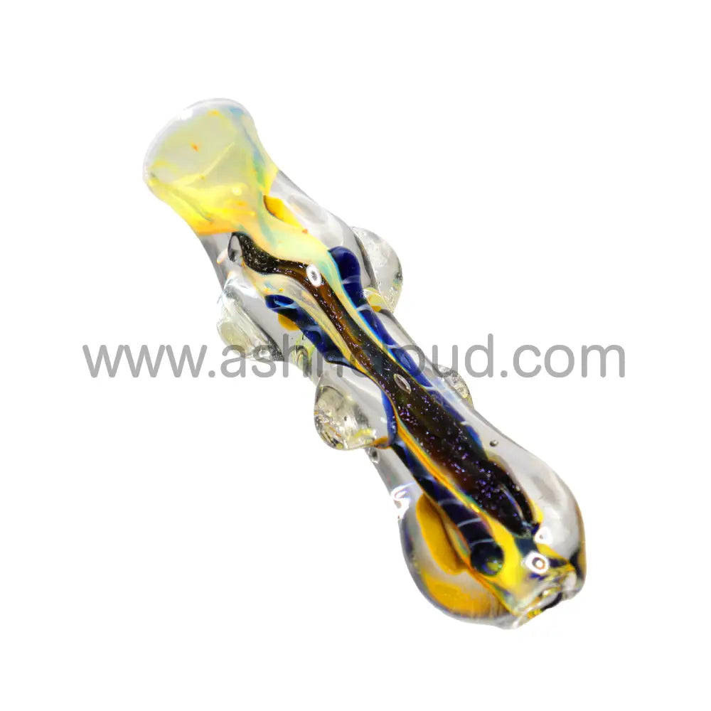 Fancy Multicolor Glass Chillum