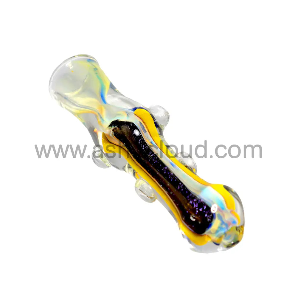 Fancy Multicolor Glass Chillum