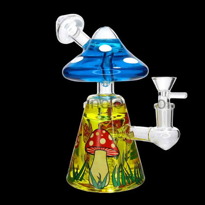 ❄️🍄 Frozen Forest Glycerin Mushroom Water Pipe – 10 Inch | Premium Novelty Cooling Bong