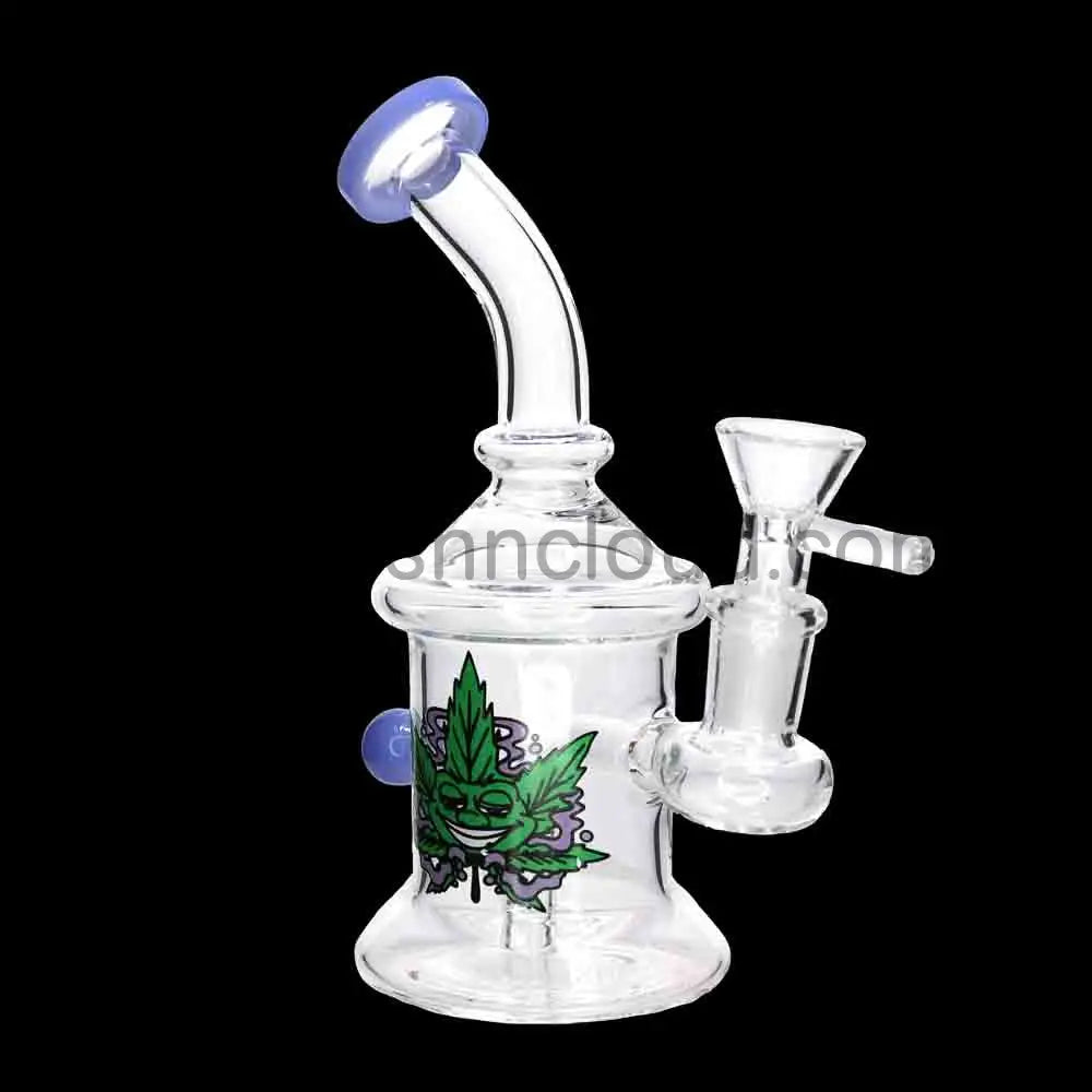 👽🍄 Graphic Icon Mini Water Pipe – 8 Inch | Character Art Compact Bong
