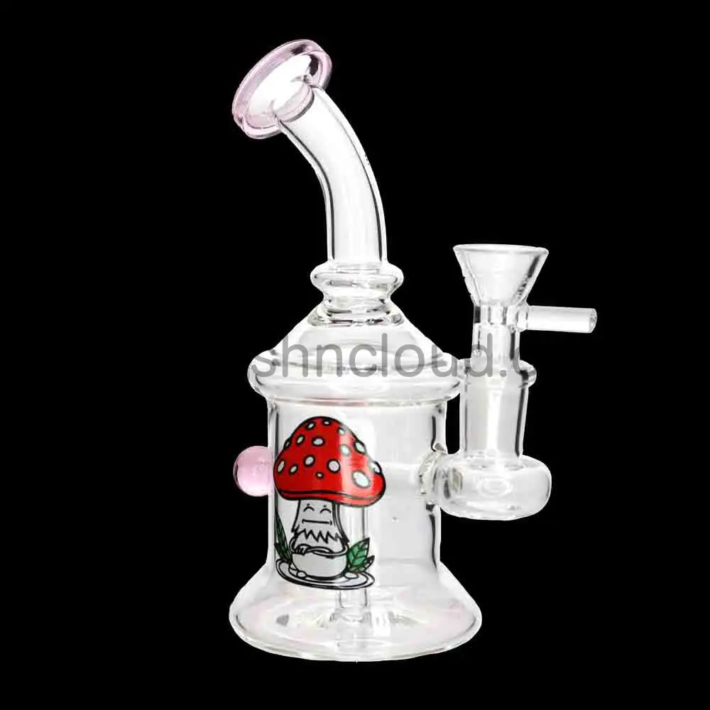 👽🍄 Graphic Icon Mini Water Pipe – 8 Inch | Character Art Compact Bong