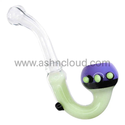 Half Clear Body Multicolor Slime Glass Sherlock Pipe