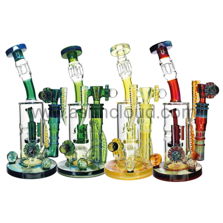 10 Inch Luxury Glass Bong, Style 1, Boxed