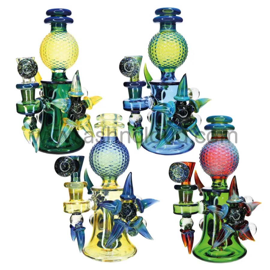8 Inch Luxury Glass Bong, Style 3, Boxed