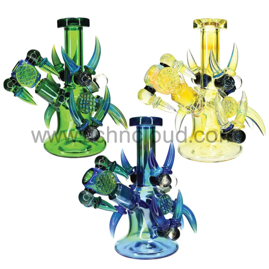7 Inch Luxury Glass Bong, Style 5, Boxed