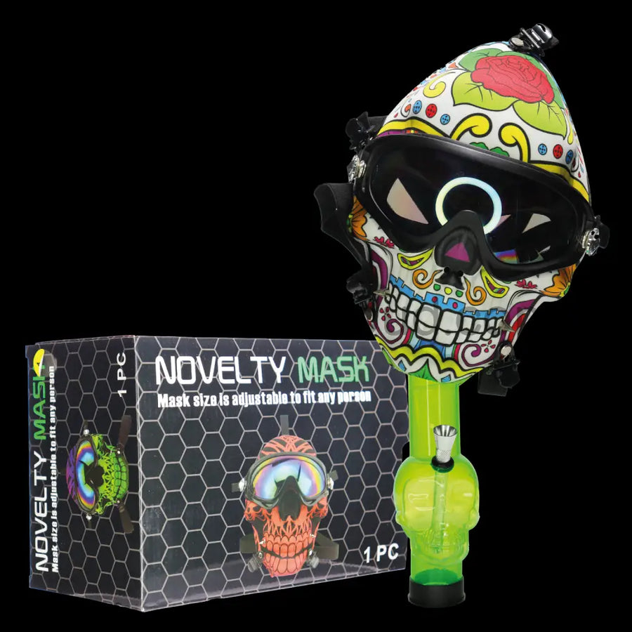 Mask Design Acrylic Water Pipe Bong, Style 2