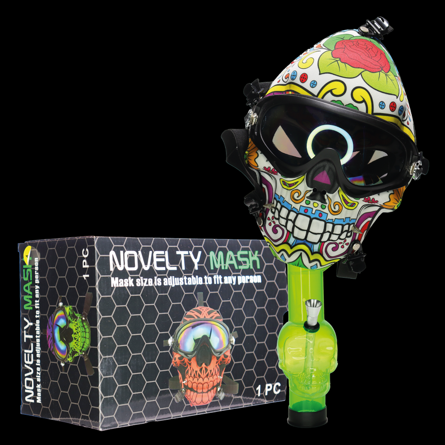 Mask Design Acrylic Water Pipe Bong, Style 2