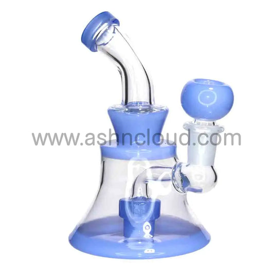 Mini Bell-Shaped Glass Bong – 6” Compact Water Pipe for Smoke Shops (Assorted Colors)