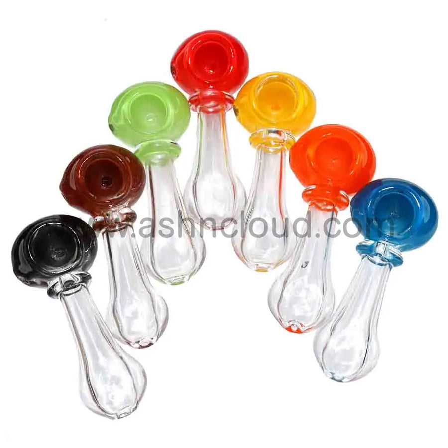 2.5-3 Inch Mini Clear Base Ring Glass Hand Pipe