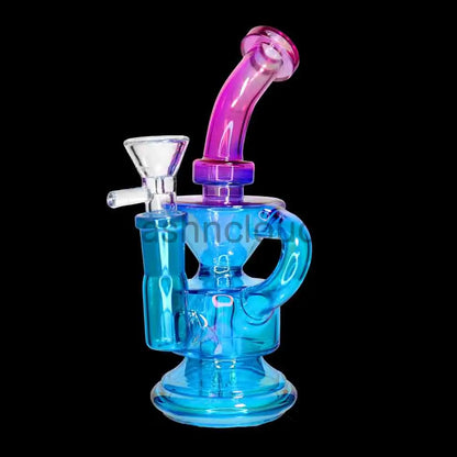 🌈 Mini Recycler Water Pipe – 7 Inch | Compact Color Recycler Bong