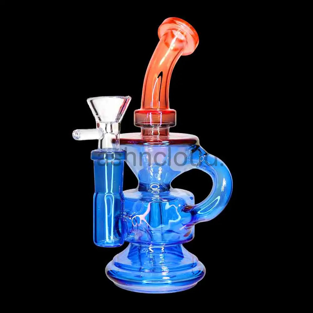 🌈 Mini Recycler Water Pipe – 7 Inch | Compact Color Recycler Bong