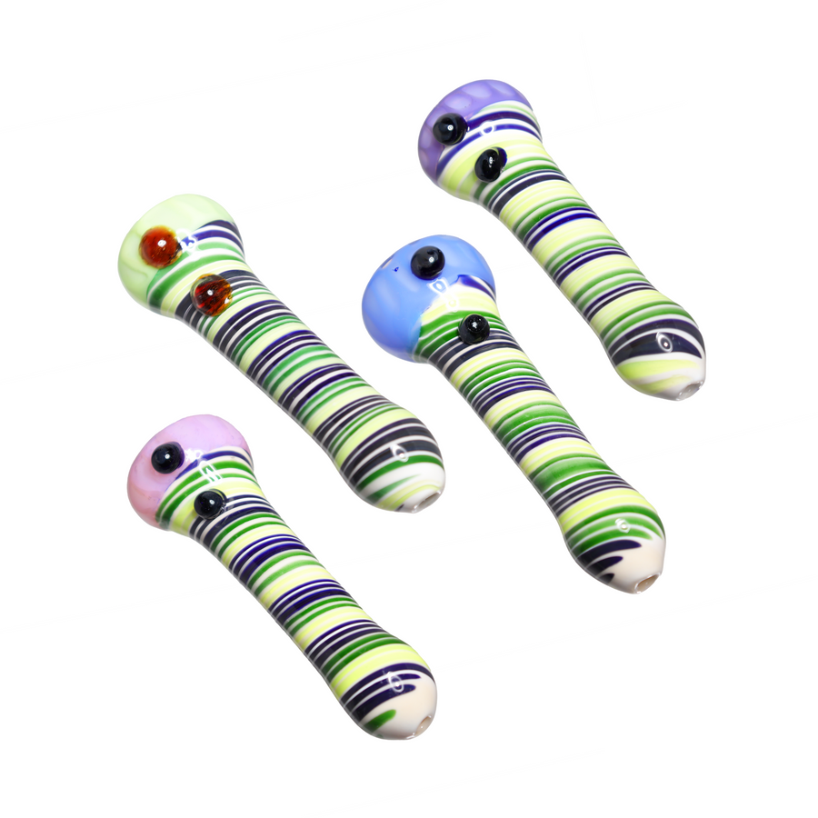 Streaky Multicolor Glass Chillum