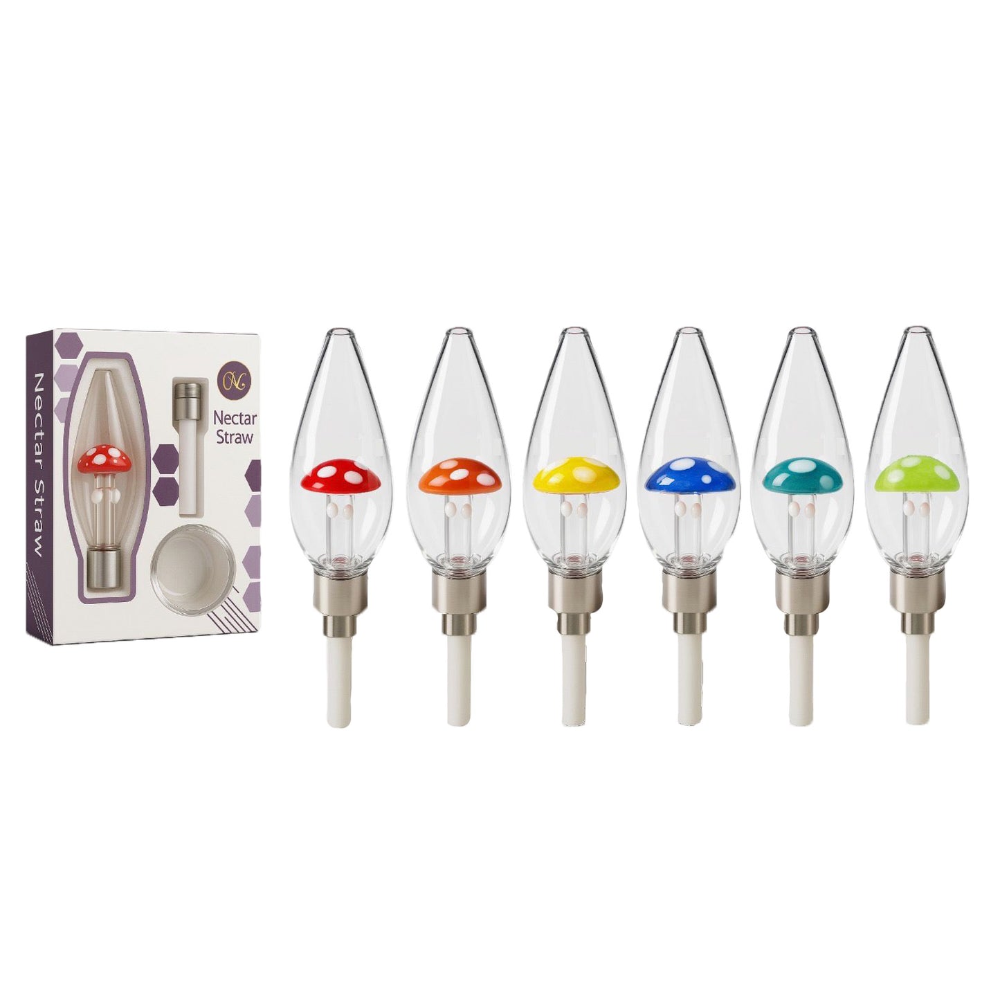 Wholesale 5" Glass Nectar Collector – Mushroom Design | Ashncloud