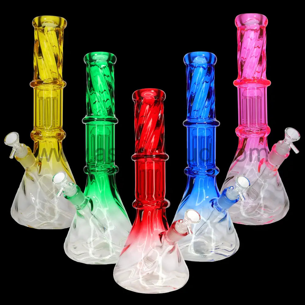 NEW 15 Inch Color Beaker Bong – 1 Chamber | Wholesale Glass | Ashncloud
