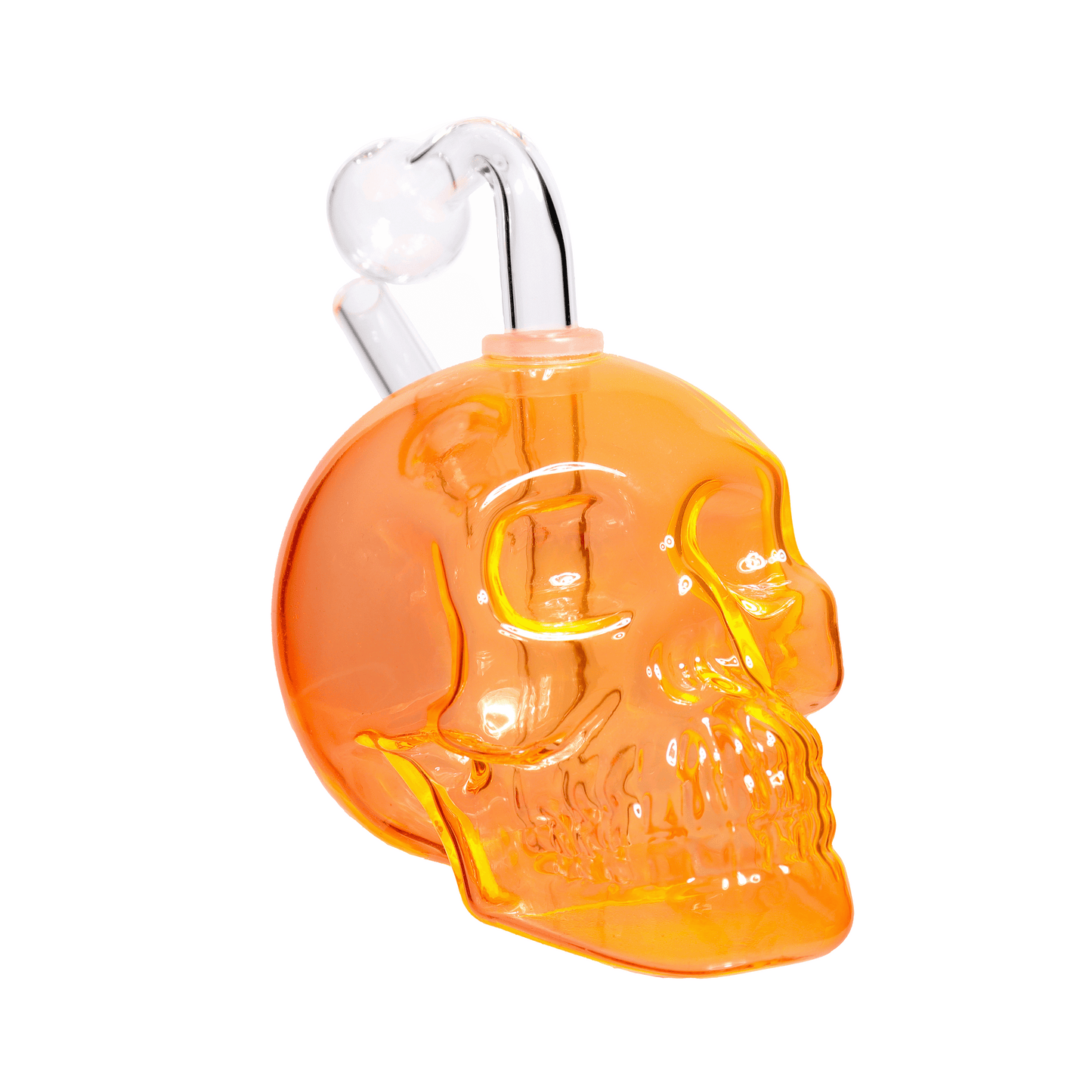 5 In - Multicolor Skull Head Glass Oil Burner