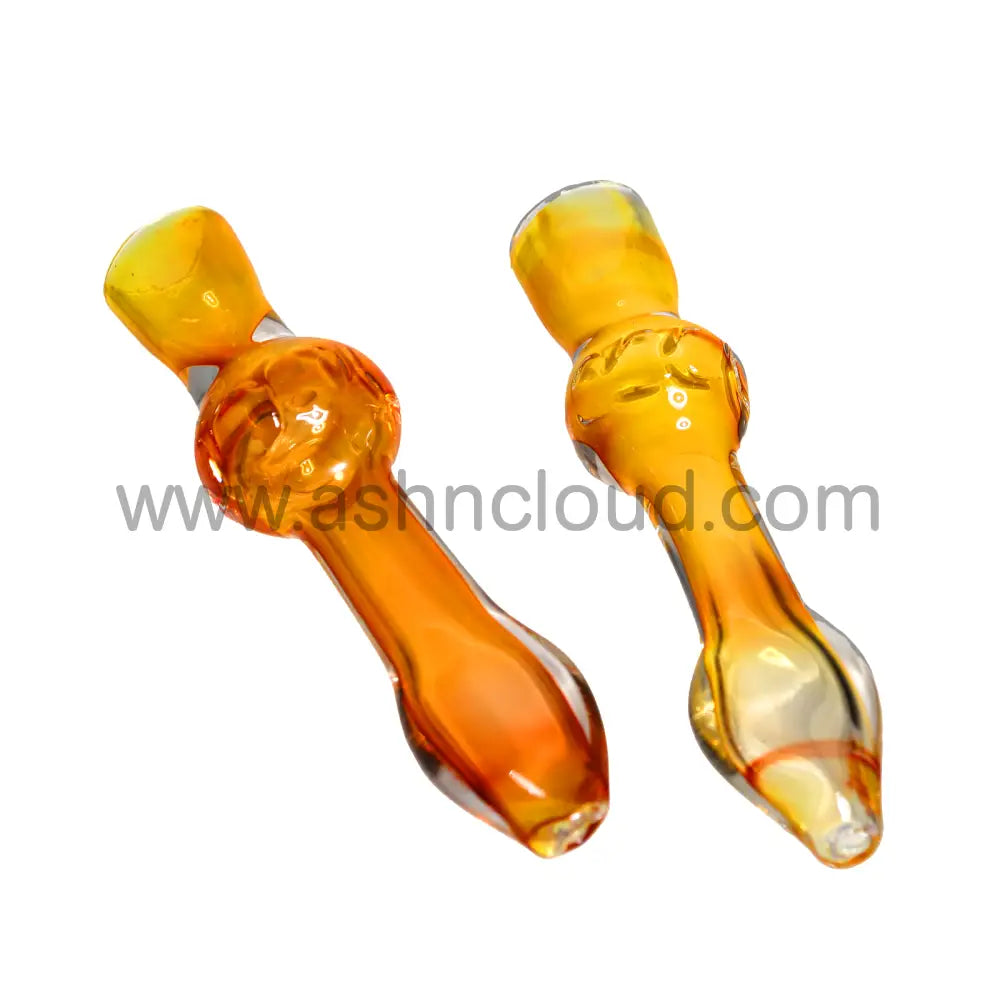 Orange Implosion Glass Chillum