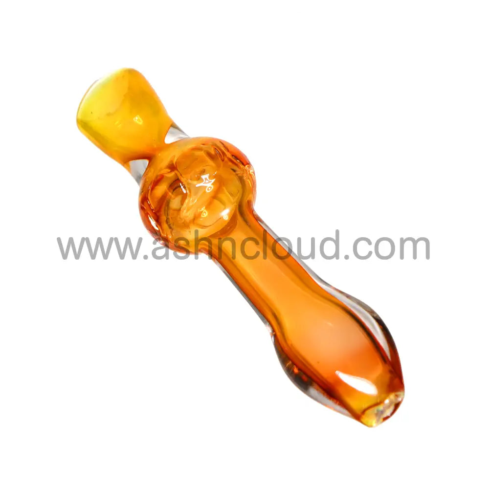 Orange Implosion Glass Chillum