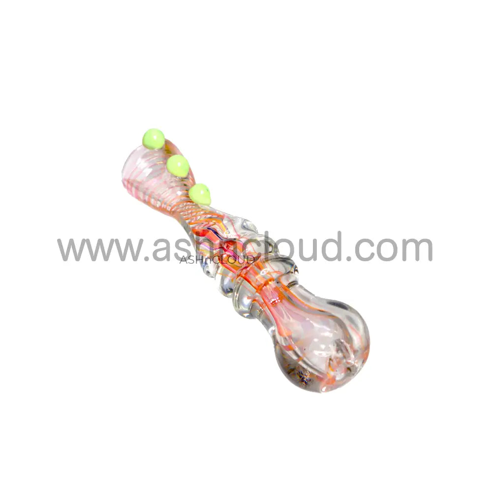 Pink Implosion Glass Chillum