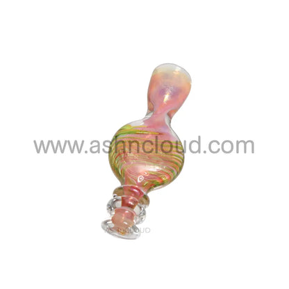 Pink Streaked Mini Glass Chillum