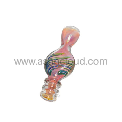 Pink Streaked Mini Glass Chillum