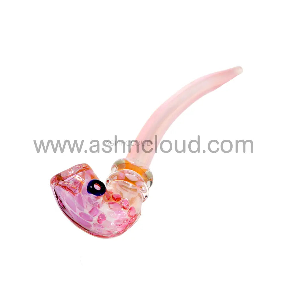 Pinky Polka Dots Glass Sherlock Pipe