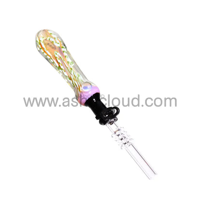 Plaited Multicolor Glass Nectar Collector