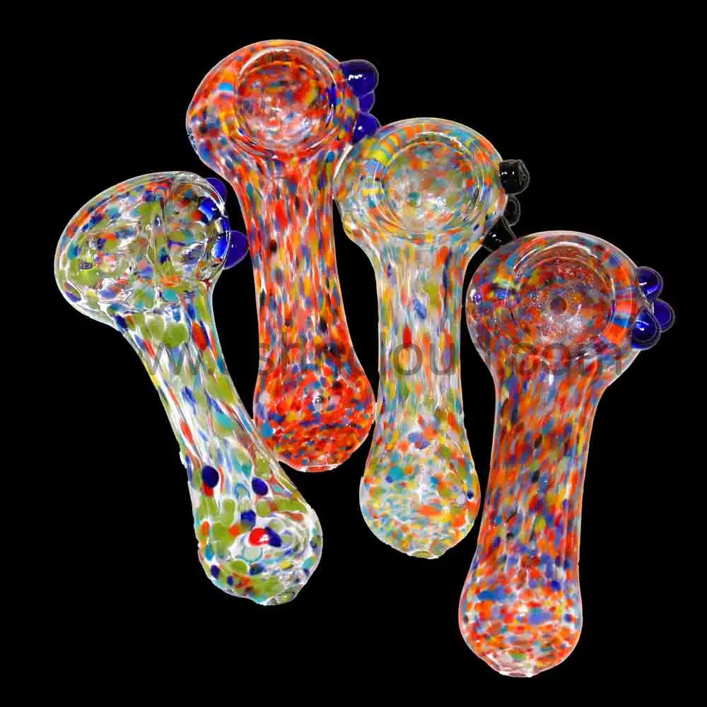 Polka Dots Wholesale Glass Hand Pipe Spoon 3’’ – Bulk Under $1.30