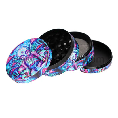Premium Metal Herb Grinder Display (6-Pack) – 2.5’’ Alien & Psychedelic Collection - 63001-2