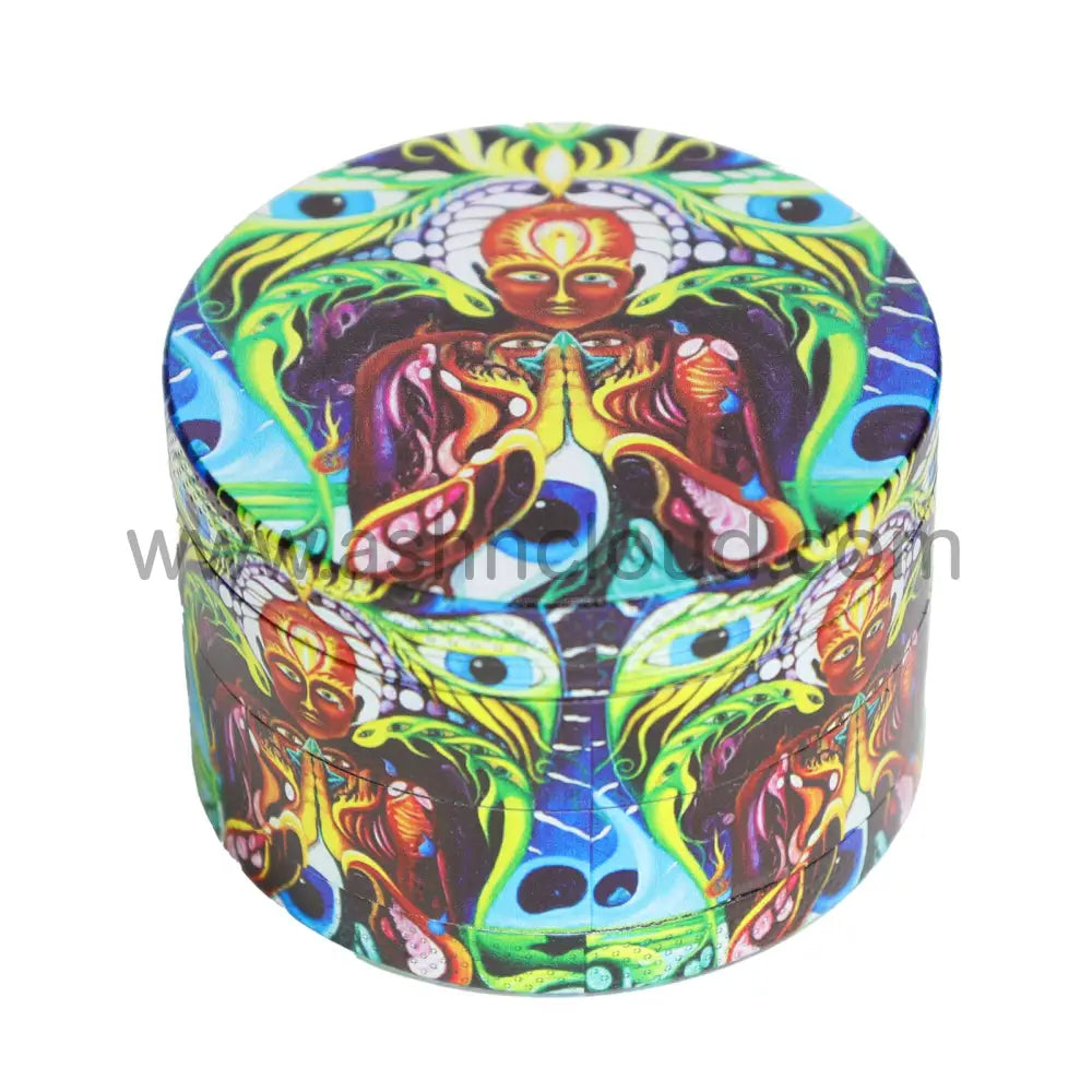 Premium Metal Herb Grinder Display (6-Pack) – 2.5’’ Alien & Psychedelic Collection - 63001-2