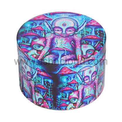 Premium Metal Herb Grinder Display (6-Pack) – 2.5’’ Alien & Psychedelic Collection - 63001-2