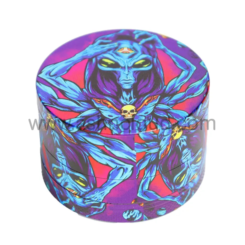 Premium Metal Herb Grinder Display (6-Pack) – 2.5’’ Alien & Psychedelic Collection - 63001-2