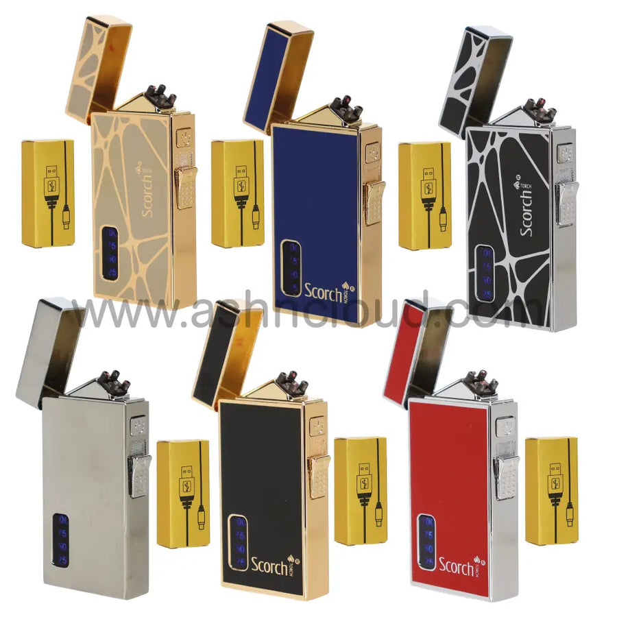 USB Rechargeable Plasma Lighter, 9-Piece Display