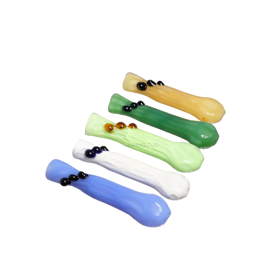 Multicolor Dotted Glass Chillum