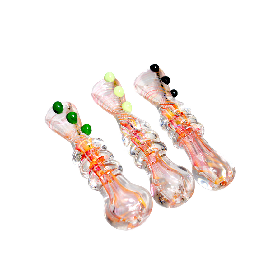 Pink Implosion Glass Chillum