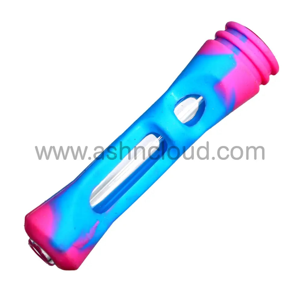 Silicone Glass Chillum Multicolor
