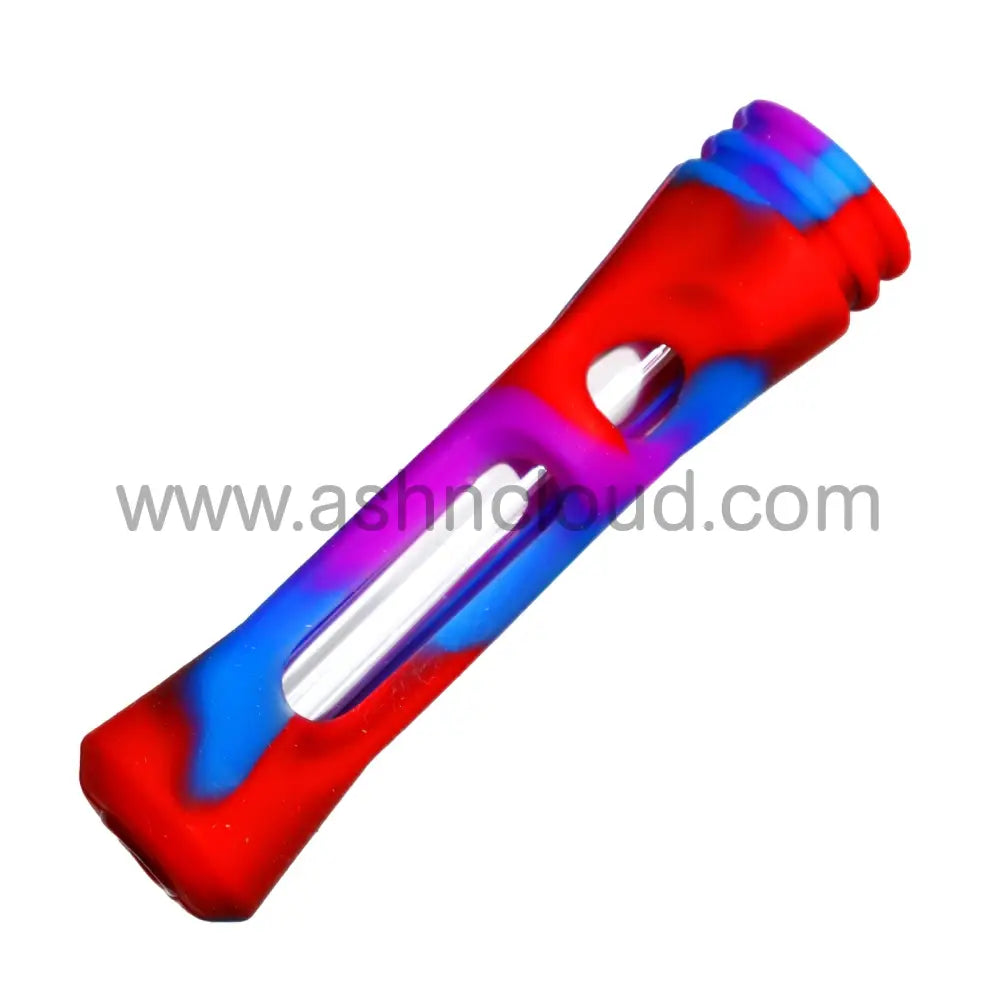 Silicone Glass Chillum Multicolor