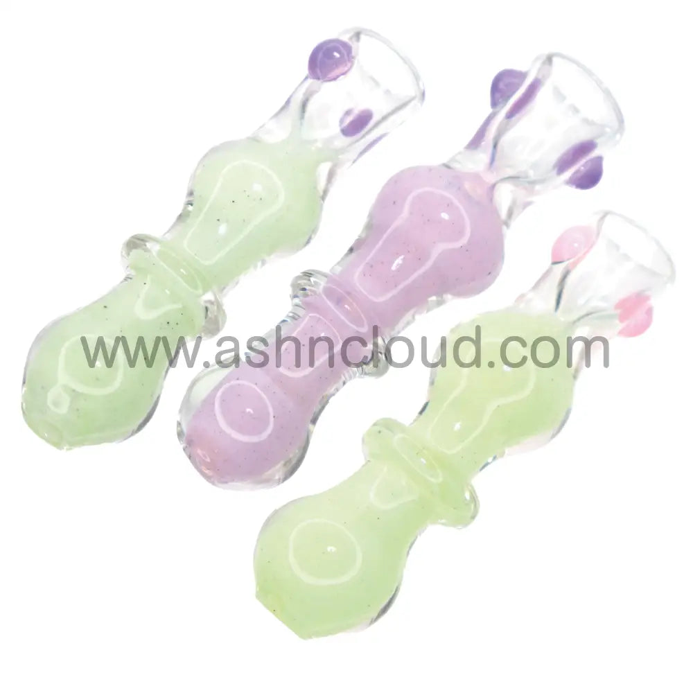 Slime Color Curvy Balls Glass Chillum